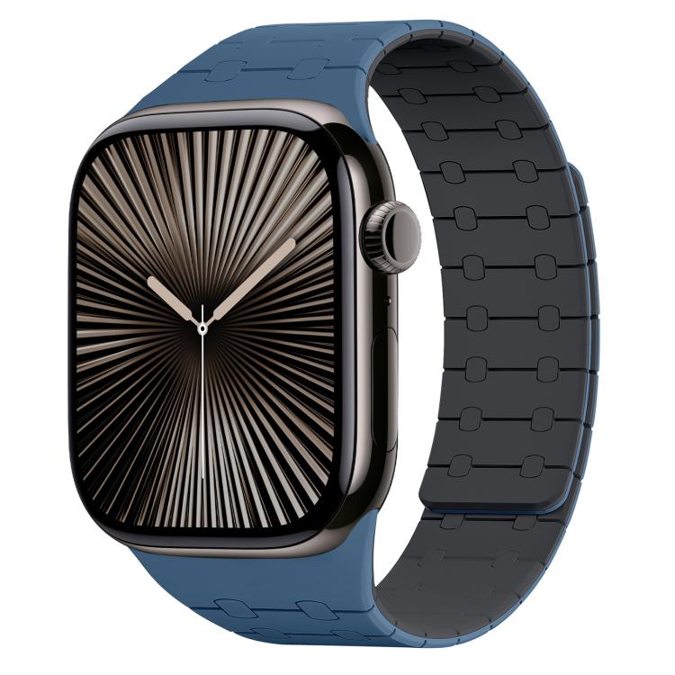 Bracelet de montre magnétique en silicone xDfind aux couleurs contrastées, For Apple Watch 42 / 44 / 45 / 46 / 49mm, For Apple Watch 38 / 40 / 41 / S10 42mm