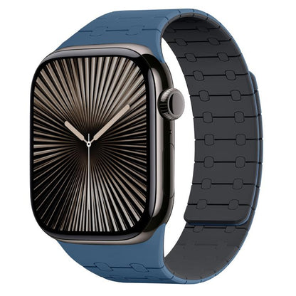 Bracelet de montre magnétique en silicone xDfind aux couleurs contrastées, For Apple Watch 42 / 44 / 45 / 46 / 49mm, For Apple Watch 38 / 40 / 41 / S10 42mm
