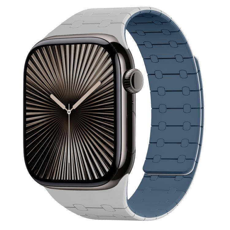 Bracelet de montre magnétique en silicone xDfind aux couleurs contrastées, For Apple Watch 42 / 44 / 45 / 46 / 49mm, For Apple Watch 38 / 40 / 41 / S10 42mm