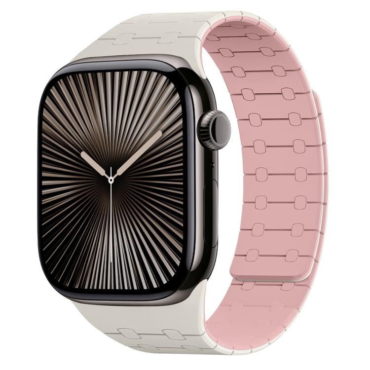 Bracelet de montre magnétique en silicone xDfind aux couleurs contrastées, For Apple Watch 42 / 44 / 45 / 46 / 49mm, For Apple Watch 38 / 40 / 41 / S10 42mm