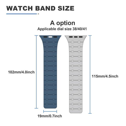 Bracelet de montre magnétique en silicone xDfind aux couleurs contrastées, For Apple Watch 42 / 44 / 45 / 46 / 49mm, For Apple Watch 38 / 40 / 41 / S10 42mm