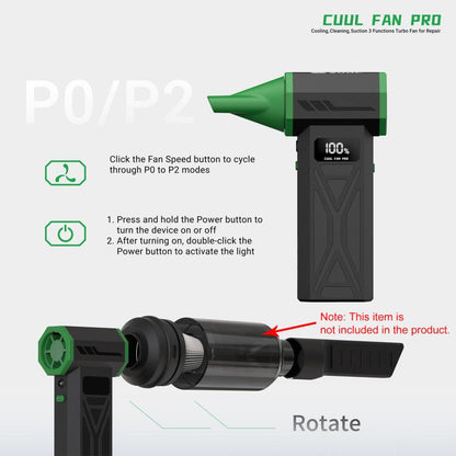 2UUL DA97 Cuul Fan Pro Cooling + Cleaning + Suction 3 in 1 Turbo Fan