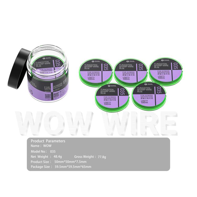 2UUL WS-035 0.035mm 100m Tungsten Sharp Diamond Wire