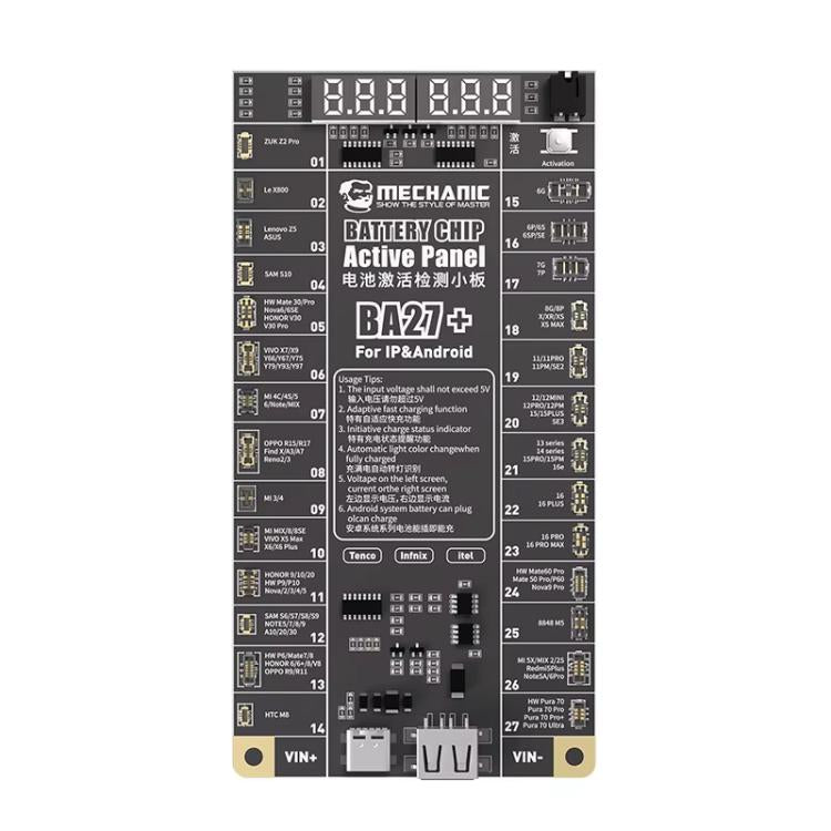 Mechanic BA27+ 4.2V Low Voltage Output Battery Chip Activation Board for iPhone 8-16 Pro Max / Most Android