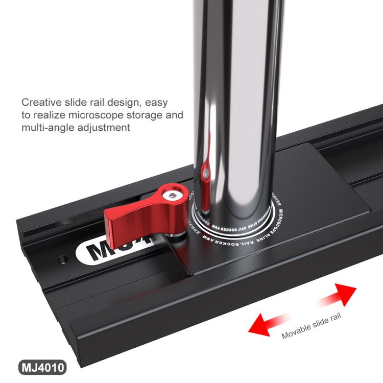 Mijing MJ4010 32mm 360 Universal Metal Swing Arm Liftable Fixed Stand with Slide Rails