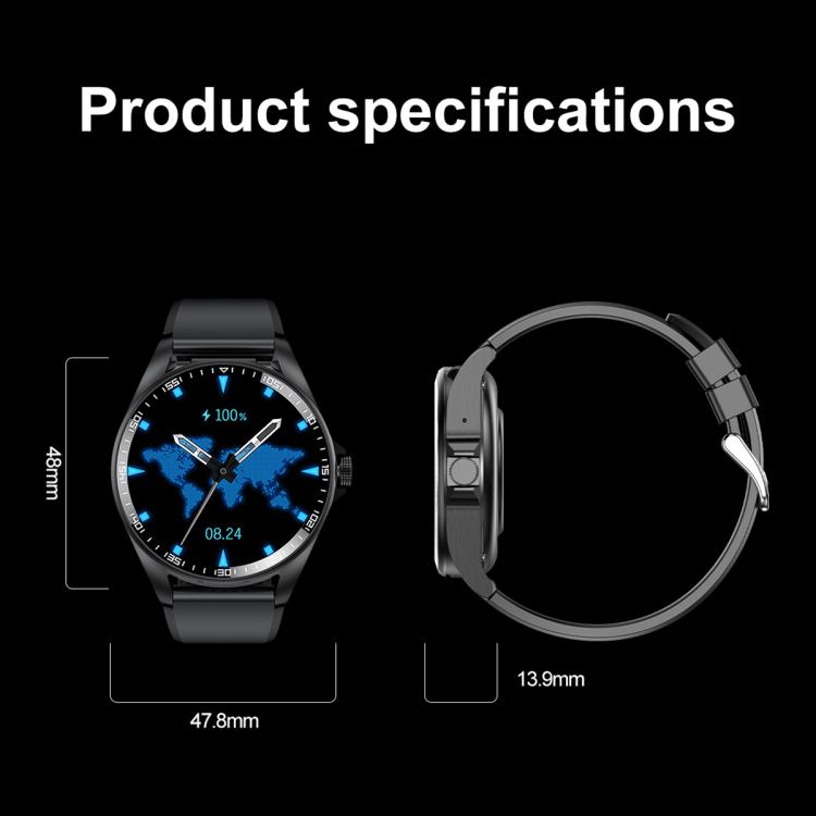 Montre connectée F36 avec écran couleur TFT 1,46 pouce, écouteurs Bluetooth intégrés, compatible appels Bluetooth et NFC.