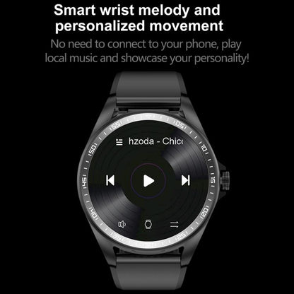 Montre connectée F36 avec écran couleur TFT 1,46 pouce, écouteurs Bluetooth intégrés, compatible appels Bluetooth et NFC.