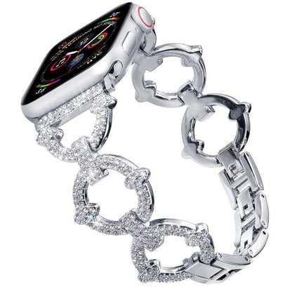 Bracelet de montre en métal diamanté en forme de O xDfind, For Apple Watch 42 / 44 / 45 / 46 / 49mm, For Apple Watch 38 / 40 / 41 / S10 42mm