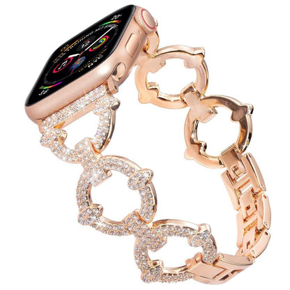 Bracelet de montre en métal diamanté en forme de O xDfind, For Apple Watch 42 / 44 / 45 / 46 / 49mm, For Apple Watch 38 / 40 / 41 / S10 42mm
