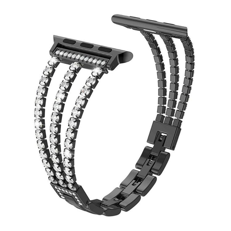Bracelet de montre en métal à trois diamants xDfind, For Apple Watch 42 / 44 / 45 / 46 / 49mm, For Apple Watch 38 / 40 / 41 / S10 42mm