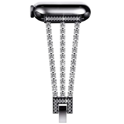 Bracelet de montre en métal à trois diamants xDfind, For Apple Watch 42 / 44 / 45 / 46 / 49mm, For Apple Watch 38 / 40 / 41 / S10 42mm