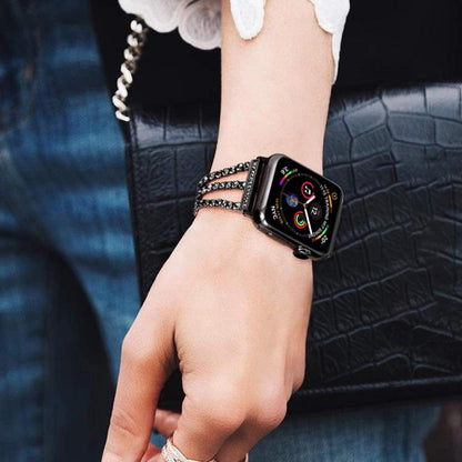 Bracelet de montre en métal à trois diamants xDfind, For Apple Watch 42 / 44 / 45 / 46 / 49mm, For Apple Watch 38 / 40 / 41 / S10 42mm