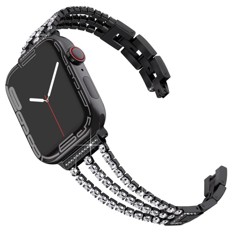 Bracelet de montre en métal à trois diamants xDfind, For Apple Watch 42 / 44 / 45 / 46 / 49mm, For Apple Watch 38 / 40 / 41 / S10 42mm