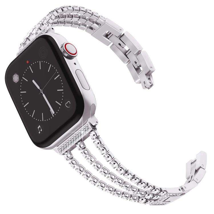 Bracelet de montre en métal à trois diamants xDfind, For Apple Watch 42 / 44 / 45 / 46 / 49mm, For Apple Watch 38 / 40 / 41 / S10 42mm