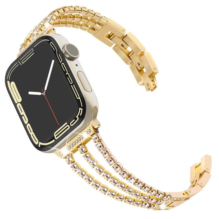Bracelet de montre en métal à trois diamants xDfind, For Apple Watch 42 / 44 / 45 / 46 / 49mm, For Apple Watch 38 / 40 / 41 / S10 42mm