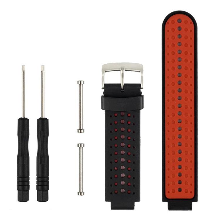 Bracelet de montre en silicone bicolore xDfind avec outil, For Garmin Forerunner 235/220/620/630/230/735