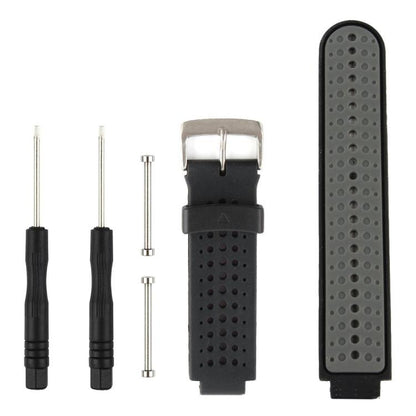 Bracelet de montre en silicone bicolore xDfind avec outil, For Garmin Forerunner 235/220/620/630/230/735