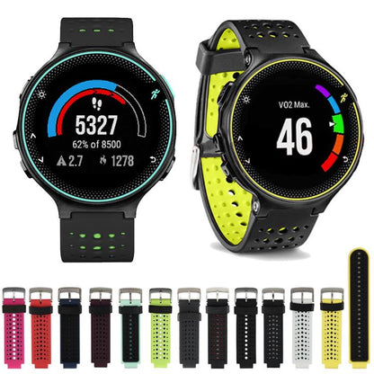 Bracelet de montre en silicone bicolore xDfind avec outil, For Garmin Forerunner 235/220/620/630/230/735