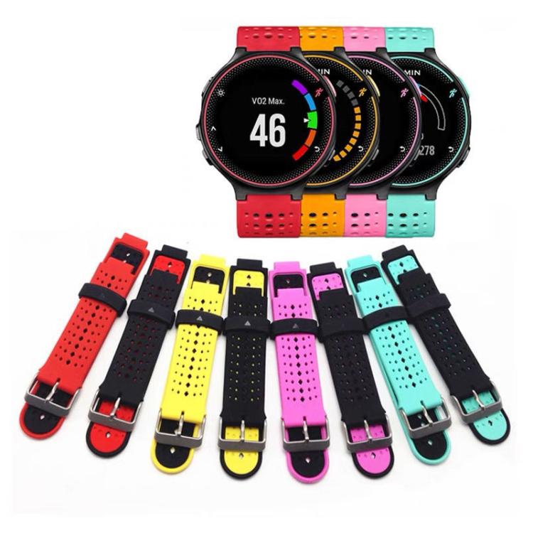Bracelet de montre en silicone bicolore xDfind avec outil, For Garmin Forerunner 235/220/620/630/230/735