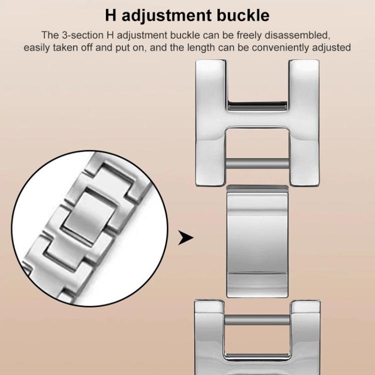 Bracelet de montre xDfind en acier inoxydable à chaîne en denim simple rangée, For Xiaomi Smart Band 10 / 9 / 8