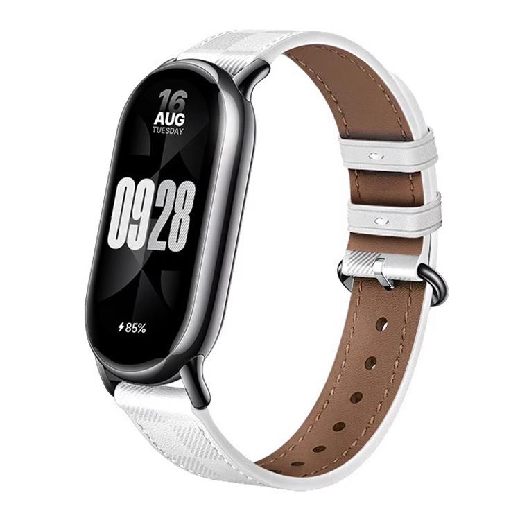 Bracelet de montre en cuir à motif écossais xDfind, For Xiaomi Smart Band 10 / 9 / 8