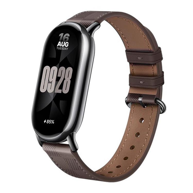 Bracelet de montre en cuir à motif écossais xDfind, For Xiaomi Smart Band 10 / 9 / 8