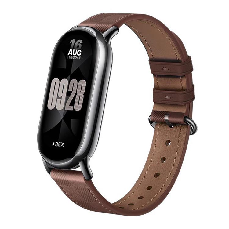 Bracelet de montre en cuir à motif écossais xDfind, For Xiaomi Smart Band 10 / 9 / 8