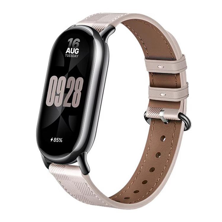 Bracelet de montre en cuir à motif écossais xDfind, For Xiaomi Smart Band 10 / 9 / 8