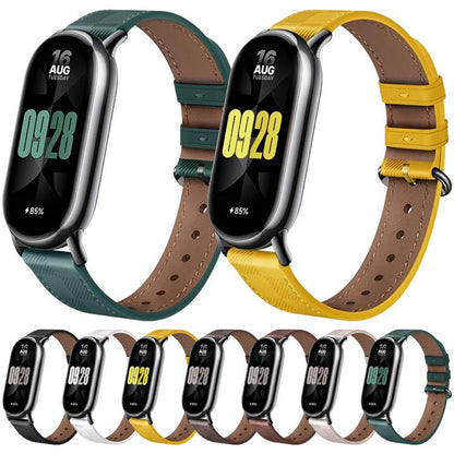 Bracelet de montre en cuir à motif écossais xDfind, For Xiaomi Smart Band 10 / 9 / 8