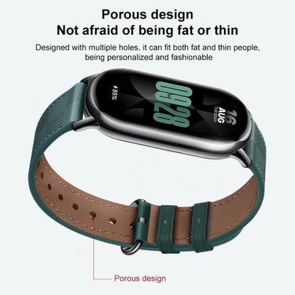Bracelet de montre en cuir à motif écossais xDfind, For Xiaomi Smart Band 10 / 9 / 8