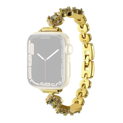 Bracelet de montre en métal à motif trèfle à quatre feuilles et diamants xDfind, For Apple Watch 42 / 44 / 45 / 46 / 49mm, For Apple Watch 38 / 40 / 41 / S10 42mm