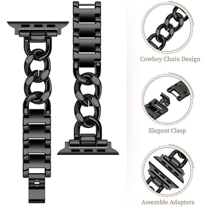 Bracelet de montre en métal à double cercle xDfind, For Apple Watch 42 / 44 / 45 / 46 / 49mm, For Apple Watch 38 / 40 / 41 / S10 42mm