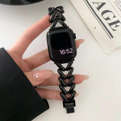 Bracelet de montre en métal en forme de V xDfind, For Apple Watch 42 / 44 / 45 / 46 / 49mm, For Apple Watch 38 / 40 / 41 / S10 42mm