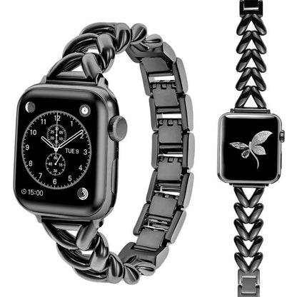 Bracelet de montre en métal en forme de V xDfind, For Apple Watch 42 / 44 / 45 / 46 / 49mm, For Apple Watch 38 / 40 / 41 / S10 42mm