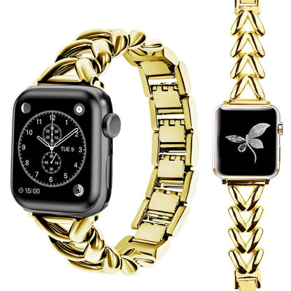 Bracelet de montre en métal en forme de V xDfind, For Apple Watch 42 / 44 / 45 / 46 / 49mm, For Apple Watch 38 / 40 / 41 / S10 42mm