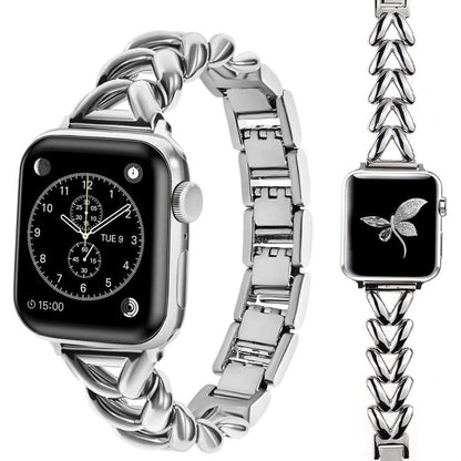 Bracelet de montre en métal en forme de V xDfind, For Apple Watch 42 / 44 / 45 / 46 / 49mm, For Apple Watch 38 / 40 / 41 / S10 42mm
