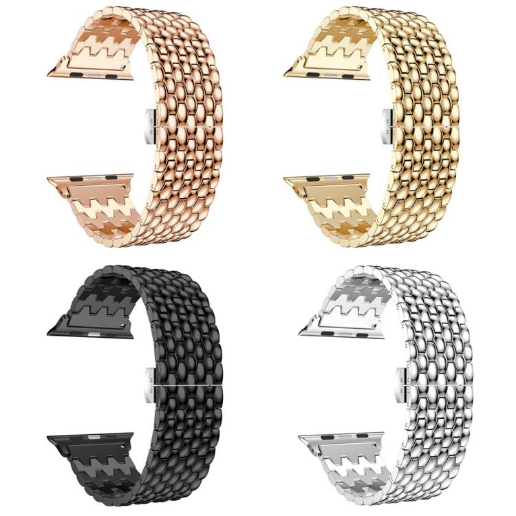 Bracelet de montre en métal à texture dragon xDfind, For Apple Watch 42 / 44 / 45 / 46 / 49mm, For Apple Watch 38 / 40 / 41 / S10 42mm