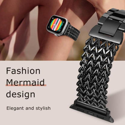 Bracelet de montre en acier inoxydable tressé à chevrons xDfind, For Apple Watch 42 / 44 / 45 / 46 / 49mm, For Apple Watch 38 / 40 / 41 / S10 42mm