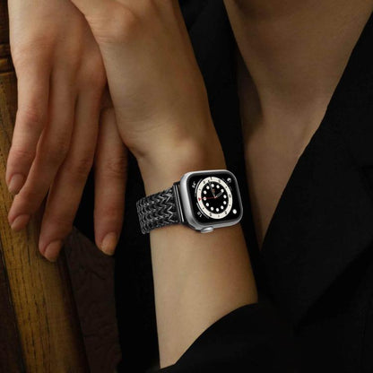 Bracelet de montre en acier inoxydable tressé à chevrons xDfind, For Apple Watch 42 / 44 / 45 / 46 / 49mm, For Apple Watch 38 / 40 / 41 / S10 42mm