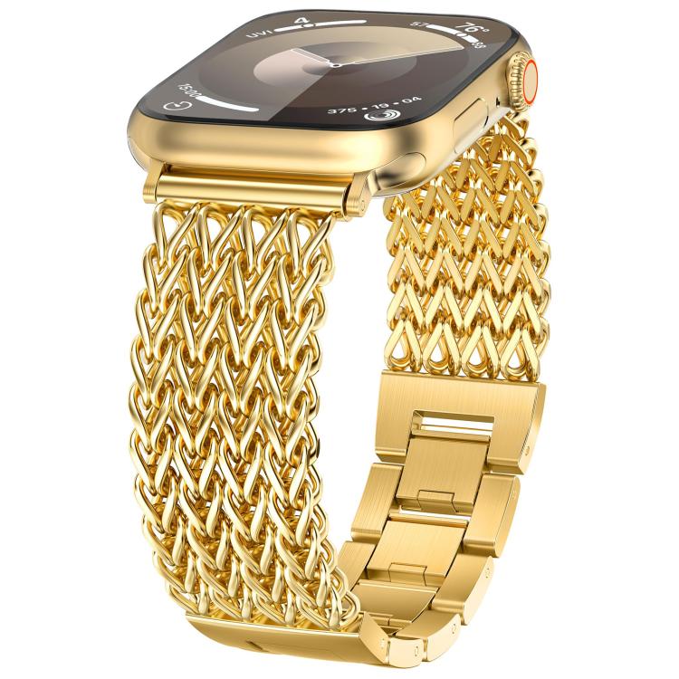 Bracelet de montre en acier inoxydable tressé à chevrons xDfind, For Apple Watch 42 / 44 / 45 / 46 / 49mm, For Apple Watch 38 / 40 / 41 / S10 42mm