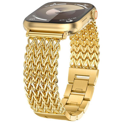 Bracelet de montre en acier inoxydable tressé à chevrons xDfind, For Apple Watch 42 / 44 / 45 / 46 / 49mm, For Apple Watch 38 / 40 / 41 / S10 42mm