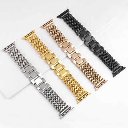 Bracelet de montre en acier inoxydable tressé à chevrons xDfind, For Apple Watch 42 / 44 / 45 / 46 / 49mm, For Apple Watch 38 / 40 / 41 / S10 42mm