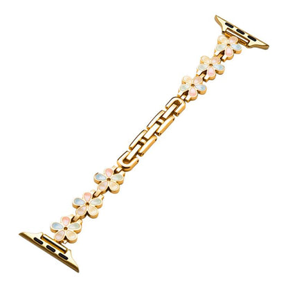Bracelet de montre en métal à pétales de soleil xDfind, For Apple Watch 42 / 44 / 45 / 46 / 49mm, For Apple Watch 38 / 40 / 41 / S10 42mm