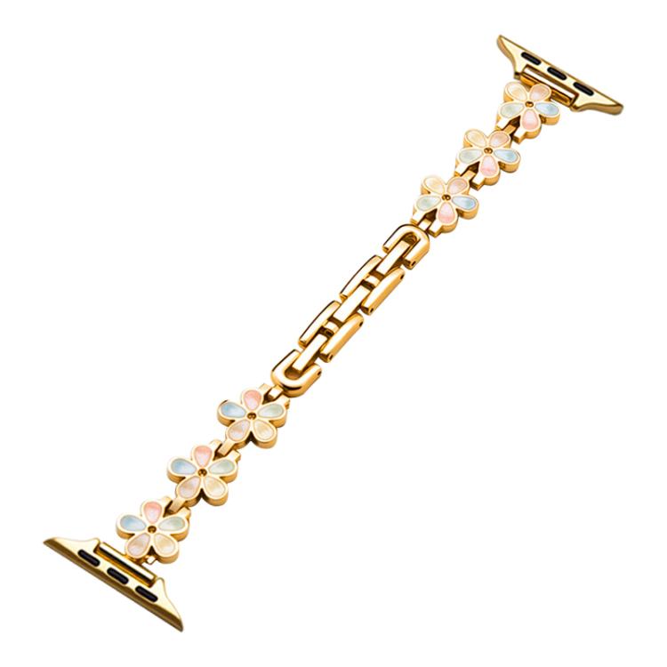 Bracelet de montre en métal à pétales de soleil xDfind, For Apple Watch 42 / 44 / 45 / 46 / 49mm, For Apple Watch 38 / 40 / 41 / S10 42mm