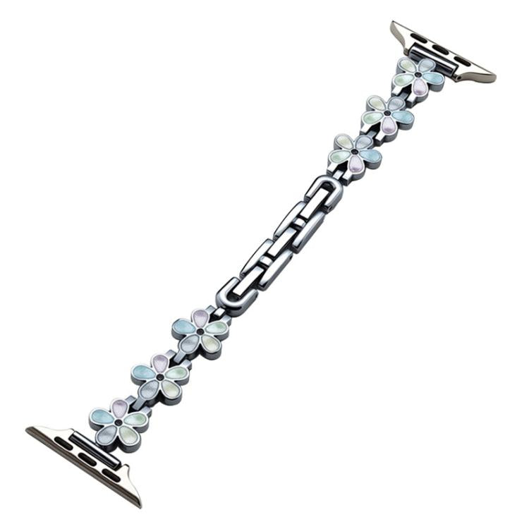 Bracelet de montre en métal à pétales de soleil xDfind, For Apple Watch 42 / 44 / 45 / 46 / 49mm, For Apple Watch 38 / 40 / 41 / S10 42mm