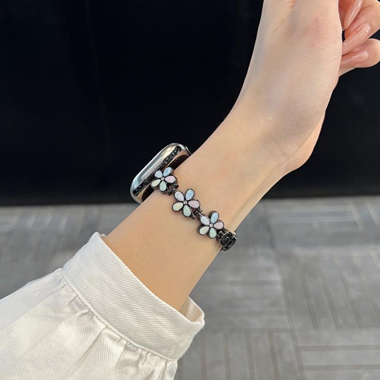 Bracelet de montre en métal à pétales de soleil xDfind, For Apple Watch 42 / 44 / 45 / 46 / 49mm, For Apple Watch 38 / 40 / 41 / S10 42mm