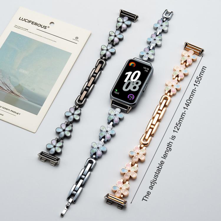 Bracelet de montre en métal à pétales de soleil xDfind, For Huawei Watch Fit 5 / Fit 5 Pro / Fit 4, For Huawei Band 11 Pro / 11, For Huawei Band 10 / 9 / 8