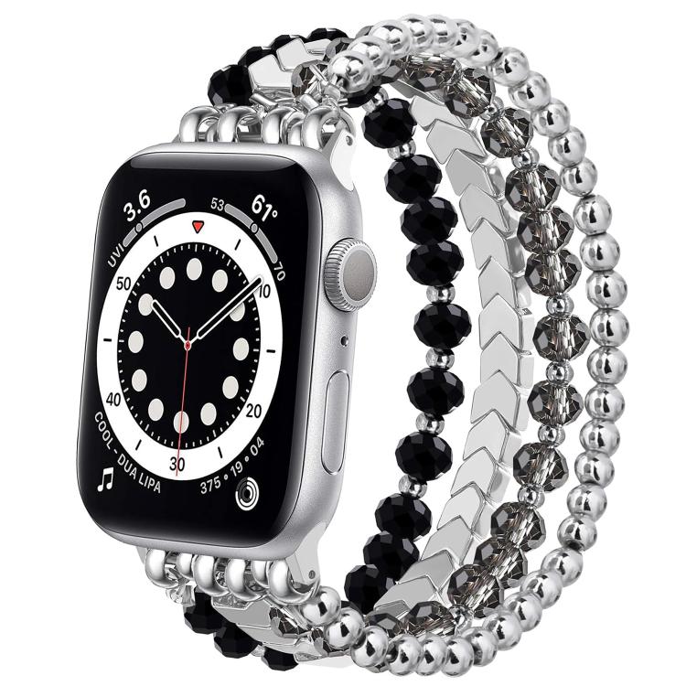 Bracelet de montre en métal à perles de cristal xDfind, For Apple Watch 42 / 44 / 45 / 46 / 49mm, For Apple Watch 38 / 40 / 41 / S10 42mm