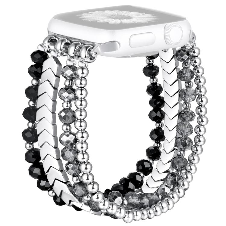 Bracelet de montre en métal à perles de cristal xDfind, For Apple Watch 42 / 44 / 45 / 46 / 49mm, For Apple Watch 38 / 40 / 41 / S10 42mm