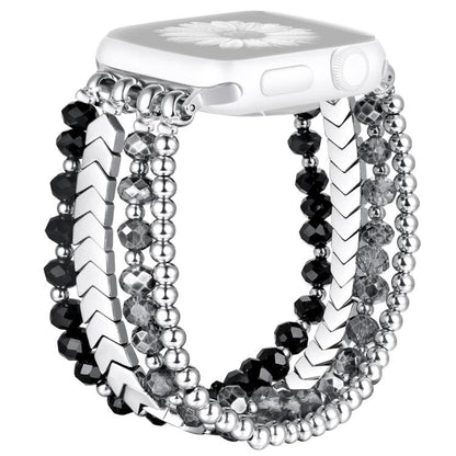 Bracelet de montre en métal à perles de cristal xDfind, For Apple Watch 42 / 44 / 45 / 46 / 49mm, For Apple Watch 38 / 40 / 41 / S10 42mm